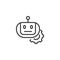 Robotics technology line icon