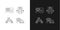 Robotics technology linear icons set for dark and light mode