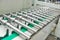 Robotized automated conveyor for detail supply into cnc machining center