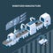Robotized Manufacturing Isometric Composition