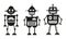 Robots icon set. Vector robot collection