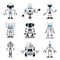 Robots icons vector set