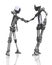 Robots shaking hands