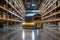 Robots that transport goods in warehouse logistics using smart automated guided vehicles