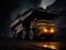 Robust Mining Truck in Action: Extracting Coal from the Depths, a Gritty Display of Industrial Power and Resource Harvesting
