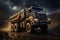 Robust Mining Truck in Action: Extracting Coal from the Depths, a Gritty Display of Industrial Power and Resource Harvesting