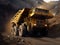 Robust Mining Truck in Action: Extracting Coal from the Depths, a Gritty Display of Industrial Power and Resource Harvesting