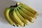 Robusta banana. Vibrant cluster of a dozen premium Robusta bananas, ripe and bountiful