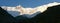 Roc Noir and Tilicho peak - morning panorama from Tilicho base camp, Nepal