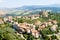 Rocca d& x27;Orcia aerial view, Tuscan town, Italy
