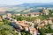 Rocca d'Orcia aerial view, Tuscan town, Italy