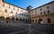 Rocchetta courtyard in Sforzesco Castle in Milan, Italy
