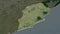 Rocha, Uruguay - extruded with capital. Satellite