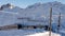 Rochers de Naye, Montreux / Switzerland : Marmots paradise cog railway train carriage leaving Rochers de Naye mountain