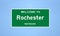 Rochester, Michigan city limit sign. Town sign from the USA.