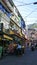 Rocinha community, lots of people, lots of houses, shops. Rio de Janeiro, Brazil