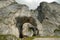 Rock arch. Piatra Craiului mountains, Romania