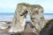 Rock arch at Whiterocks Beach, Portrush, County Antrim, N. Ireland