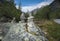 Rock balancing in the Mountains.