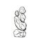 Rock Balancing vector illustration. Stone Stacking Art, sketch style print. Cairn stones. Balancing and stack rocks