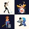 Rock band music group vector illustration