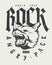 Rock band t-shirt print with angry barking dog.