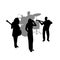 Rock band vector silhouette