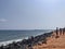 Rock beach of Pondi in a perfect sunny day