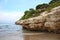 Rock on the beach of Salou. Spain