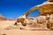 Rock bridge in Wadi Rum desert