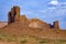 Rock butte in the monument valley