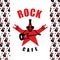 Rock Cafe. Logo template for music rock bar.