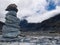 Rock cairn in Valley near Aoraki Mt Cook NZ