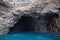 Rock cave on Vestmanna sea cliffs on Faroe Islands
