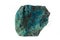 Rock of Chrysocolla mineral from Peru isolated on pure white background