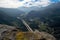 Rock cliffs overlooking Interstate 90 in Washington state