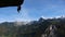 Rock climber in the Swiss Alps