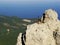 Rock climbers at Ai-Petri summit, Crimea