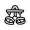 rock climbing harness line vector doodle simple icon