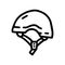 rock climbing helmet line vector doodle simple icon