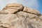 Rock climbing preparation in the Joshua Tree National Park