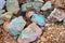 Rock with copper, mine waste in mineral de pozos, guanajuato, mexico III