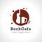 Rock cup coffee logo