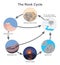 The Rock Cycle, Diagram types of a stone.