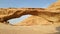 A rock in the desert. Traveling around Jordan.