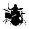 Rock Drummer Silhouette