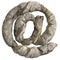 Rock email sign - 3d at sign boulder symbol - Suitable for nature, ecology or environment related subjects