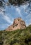 Rock at Esterel Massif in front of the blue sky, French Riviera, France