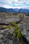 Rock fissures in Nisga`a Memorial Lava Bed, British Columbia, Canada