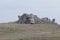 Rock in the fog, at the Pointe de Pern on Ouessant Island in Brittany